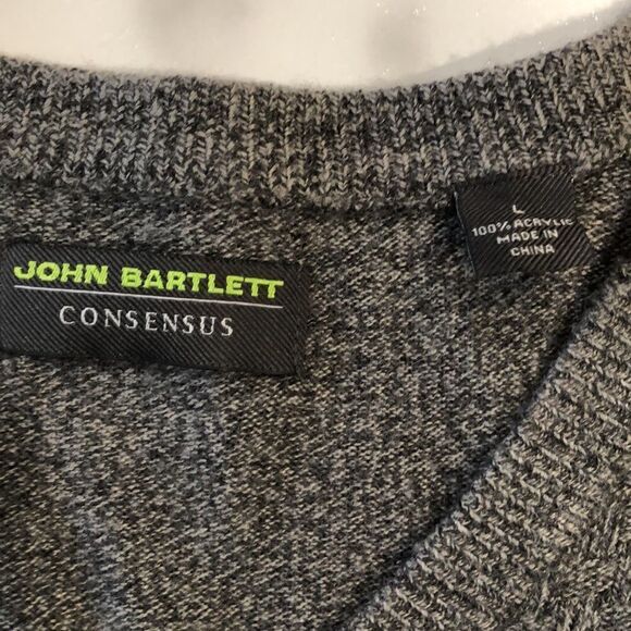 John Bartlett V Neck Acrylic Sweater Sz. L - Picture 2 of 3